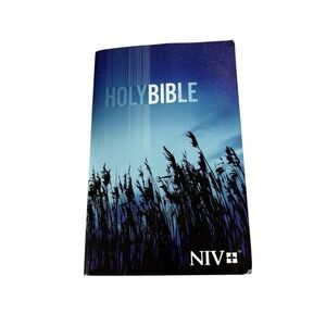Zondervan NIV Holy Bible Softcover Blue Landscape Nature Cover Christian Book